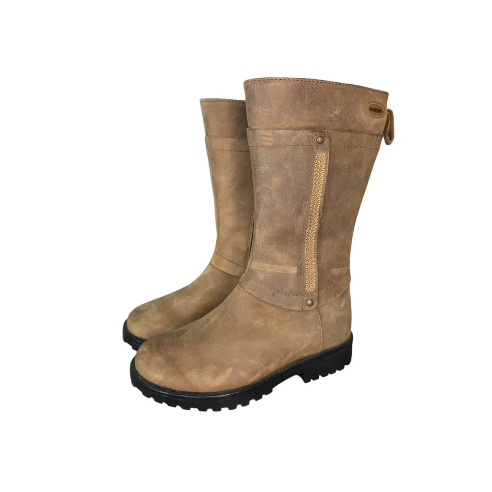 Clarks Gore Tex Waterproof Snow Boots Toddler Kids Size 7.5 Brown Leather